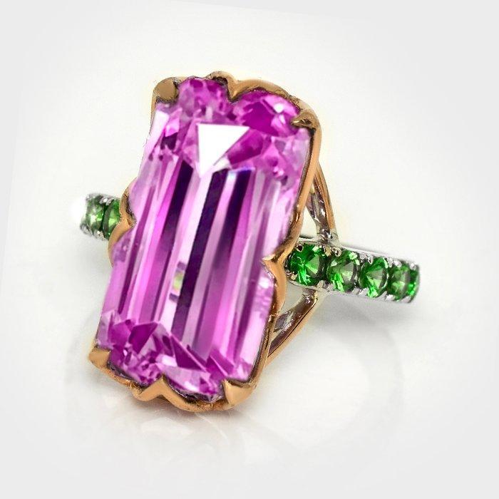 Zonder minimumprijs - Ring - 14 karaat Roségoud, Witgoud,, Bijoux, Sacs & Beauté, Bagues