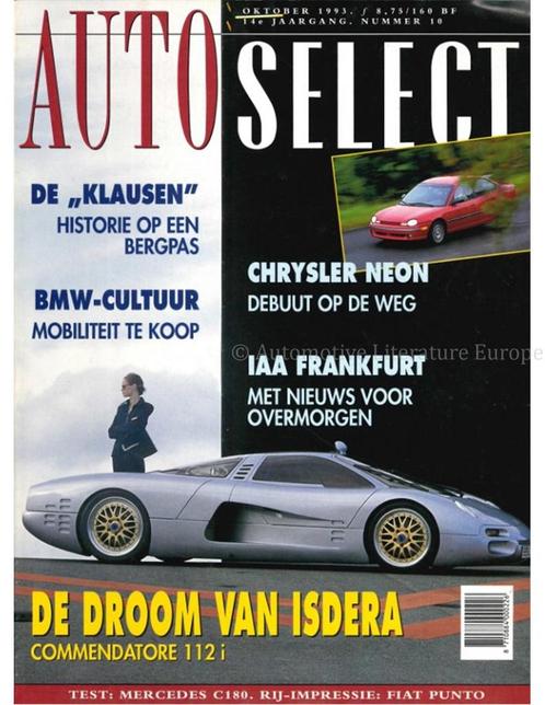 1993 AUTO SELECT MAGAZINE 10 NEDERLANDS, Livres, Autos | Brochures & Magazines, Enlèvement ou Envoi