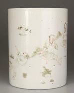 Pot a Pinceaux - Grisaille - Marque Feuille - Porcelaine -