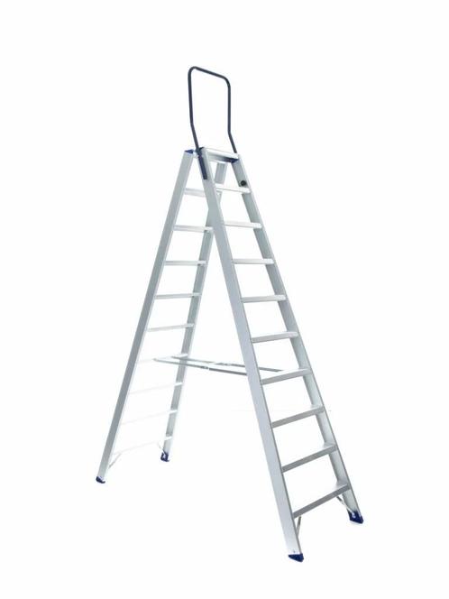 Eurostairs Dubbel Oploopbare Trap – 2 t/m 12 Treden, Doe-het-zelf en Bouw, Ladders en Trappen, Trap, Nieuw, 2 tot 4 meter, Verzenden