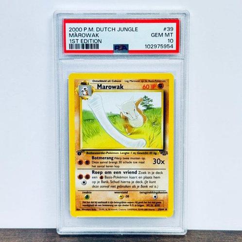 Pokémon Graded card - 1st Edition - Marowak - Jungle #39 -, Hobby en Vrije tijd, Verzamelkaartspellen | Pokémon