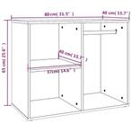vidaXL Kledingkast 80x40x65 cm bewerkt hout wit, Huis en Inrichting, Verzenden, Nieuw