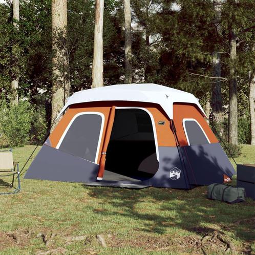 vidaXL Tent met LED 6-persoons snelontgrendeling lichtgrijs, Caravanes & Camping, Tentes, Envoi