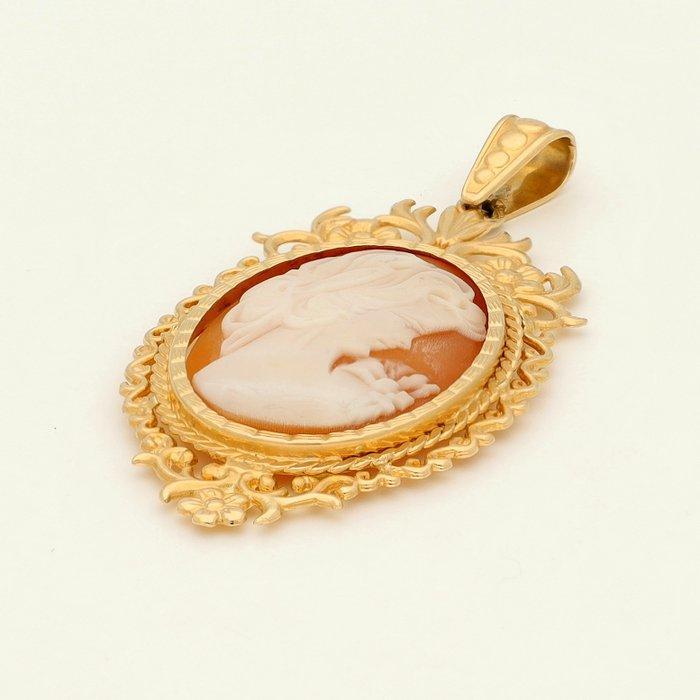 Pendentif - 18 carats Or jaune - Camee, Handtassen en Accessoires, Antieke sieraden