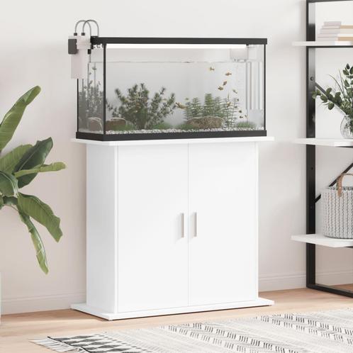vidaXL Aquariumstandaard 81x36x73 cm bewerkt hout wit, Dieren en Toebehoren, Vissen | Aquaria en Toebehoren, Nieuw, Verzenden