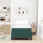 vidaXL Bedframe Donkergroen, Groen en Wit 90 x 200 cm, Huis en Inrichting, Slaapkamer | Bedden, Verzenden, Nieuw