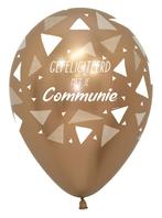 Ballonnen Gefeliciteerd Met Je Communie Triangles Reflex Gol, Hobby en Vrije tijd, Verzenden, Nieuw