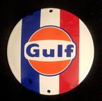Gulf Oil Company - Panneau - Gulf Oil Company A , 1970’s, Antiek en Kunst, Antiek | Wandborden en Tegels