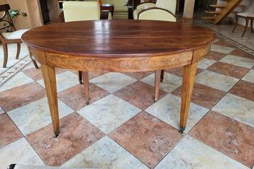 Table - Acajou - Table extensible ovale début XIX, Antiquités & Art