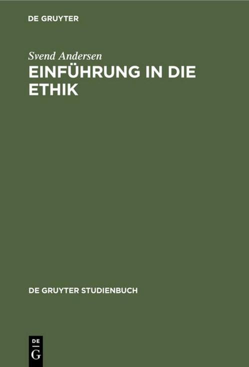 De Gruyter Studienbuch- Einführung in die Ethik, Livres, Livres Autre, Envoi