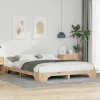 vidaXL Bedframe met opslag Bruin 160 x 220 cm Massief, Huis en Inrichting, Verzenden, Nieuw