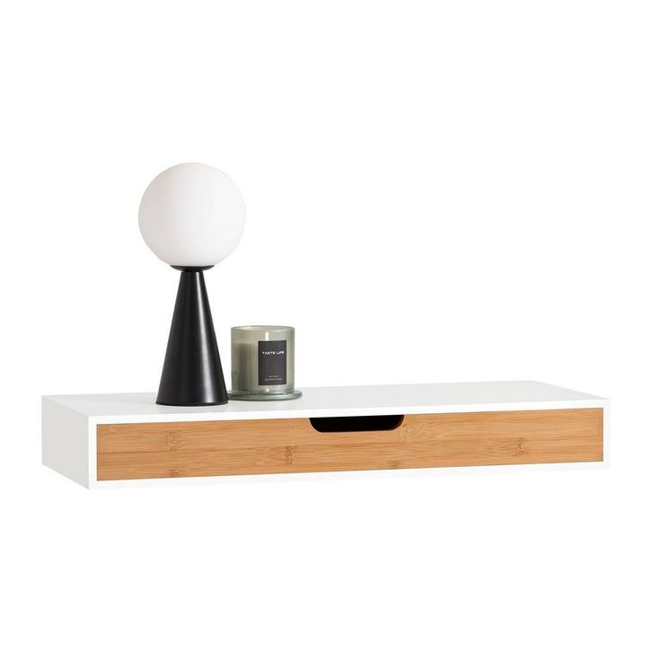 2dekans | SoBuy Wandplank met 1 Lade - Max 5. kg - 60 x 25 x, Doe-het-zelf en Bouw, Hout en Planken, Ophalen of Verzenden