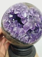 XXL High Quality Amethyst sphere - Dark Purple Bol - Hoogte:, Collections, Minéraux & Fossiles