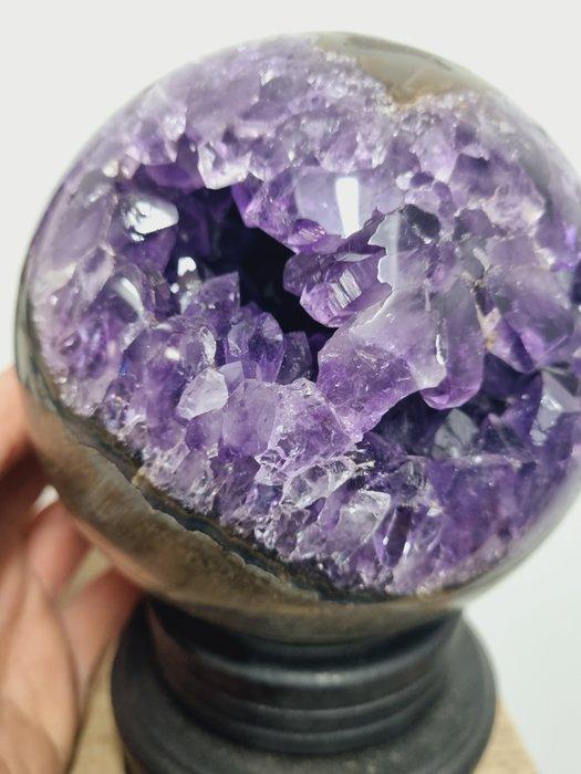 XXL High Quality Amethyst sphere - Dark Purple Bol - Hoogte:, Collections, Minéraux & Fossiles