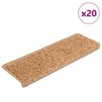 vidaXL Trapmatten 20 st 65x21x4 cm beige rechthoekige rand, Verzenden