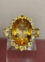 Zonder minimumprijs - Ring Zilver - Ring met citrien, Handtassen en Accessoires, Ringen, Nieuw