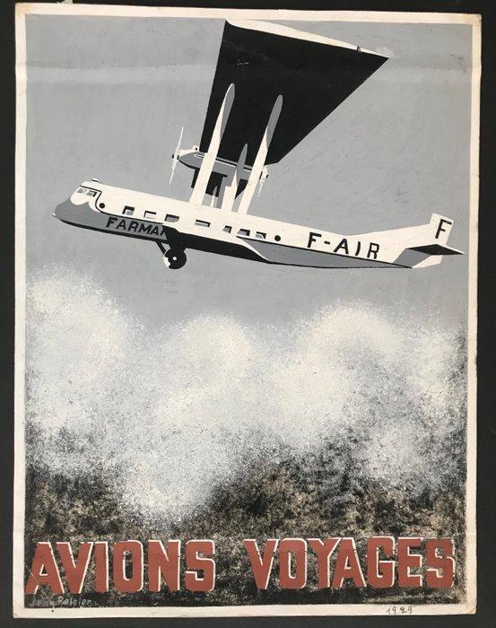 Jean Peltier - Original Vintage Hand Painted Maquette Art, Antiek en Kunst, Kunst | Tekeningen en Fotografie