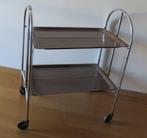 Trolley - chroom en formica bladen - opvouwbare bar-wagen, Antiek en Kunst