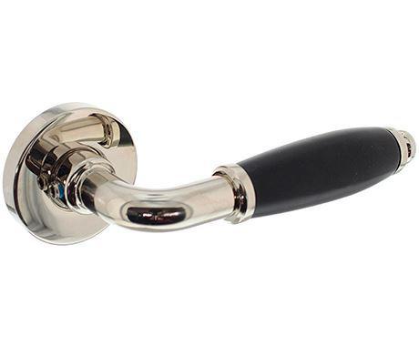 Intersteel deurklink Courgette op ronde rozet nikkel/zwart, Bricolage & Construction, Bricolage & Rénovation Autre