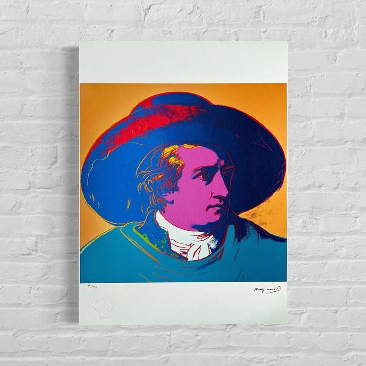 Genummerde Editie ANDY WARHOL Goethe, Antiek en Kunst, Kunst | Litho's en Zeefdrukken, Verzenden