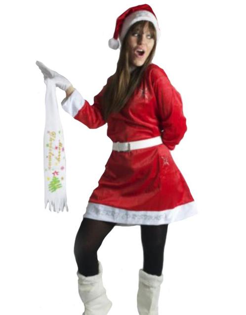 Kerstvrouw kostuum met accessoires, Hobby & Loisirs créatifs, Articles de fête, Enlèvement ou Envoi