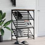 vidaXL Schoenenrek 60x30x85 cm bewerkt hout gerookt, Verzenden, Nieuw