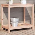 vidaXL Oppottafel met schap 82,5x50x75 cm massief, Tuin en Terras, Verzenden, Nieuw