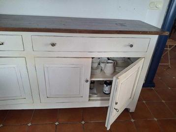 Dressoir - hard hout - Massief houten buffetkast beschikbaar voor biedingen