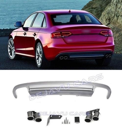 S4 Look Diffuser + Uitlaat sierstukken voor Audi A4 B8, Auto diversen, Tuning en Styling, Ophalen of Verzenden