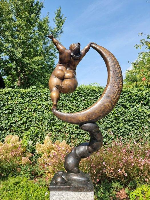 sculptuur, Maan danseres - 99 cm - Brons, Antiek en Kunst, Curiosa en Brocante