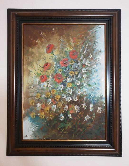 Devolder - “Bouquet of Wildflowers”, Antiek en Kunst, Kunst | Schilderijen | Klassiek