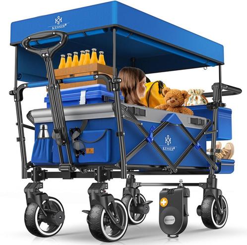 KESSER® Bolderkar - Opvouwbaar - Bolderwagen - Blauw, Huis en Inrichting, Woonaccessoires | Overige, Verzenden