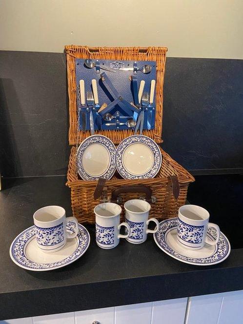 Brookes - Authentiek engelse picknickmand - Picknickmand -, Antiek en Kunst, Curiosa en Brocante