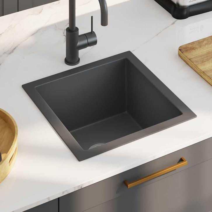 vidaXL Gootsteen handgemaakt roestvrij staal zwart, Huis en Inrichting, Keuken | Keukenelementen, Nieuw, Verzenden