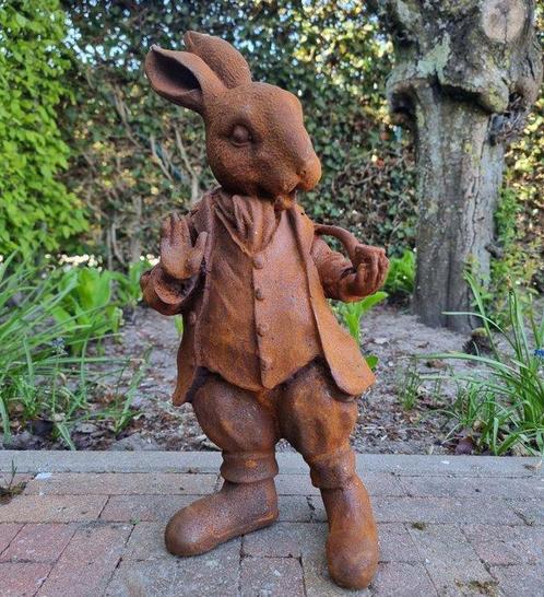 Beeldje - Haas met pijp - IJzer, Antiek en Kunst, Curiosa en Brocante