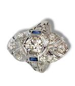 Ring - 18 karaat Witgoud, Prachtige Art Deco 18K Witgouden, Nieuw