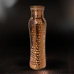 Puur Koperen Waterfles Curve Gehamerd ± 1 liter, Ophalen of Verzenden, Nieuw