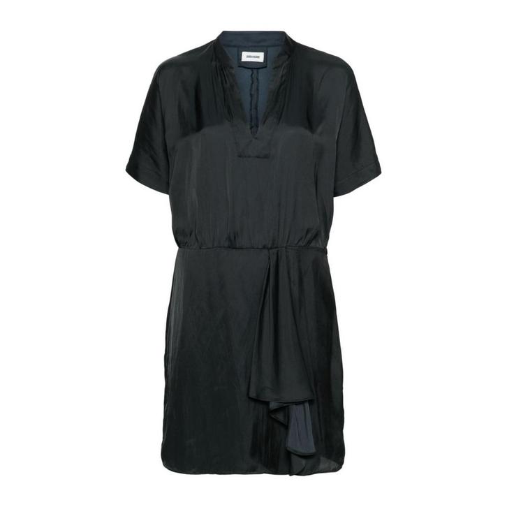 Zadig & Voltaire • zwarte satijnen jurk • XS, Kleding | Dames, Truien en Vesten, Verzenden