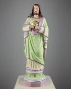 Beeldje - Jezus met Heilig Hart - 40cm - Biscuit porselein