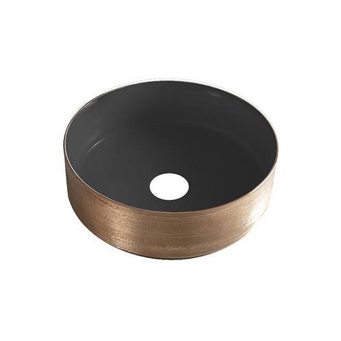 Waskom Wiesbaden Mondri 36x36 Cm Rond Geborsteld Brons Koper, Doe-het-zelf en Bouw, Sanitair, Overige typen, Nieuw, Ophalen of Verzenden