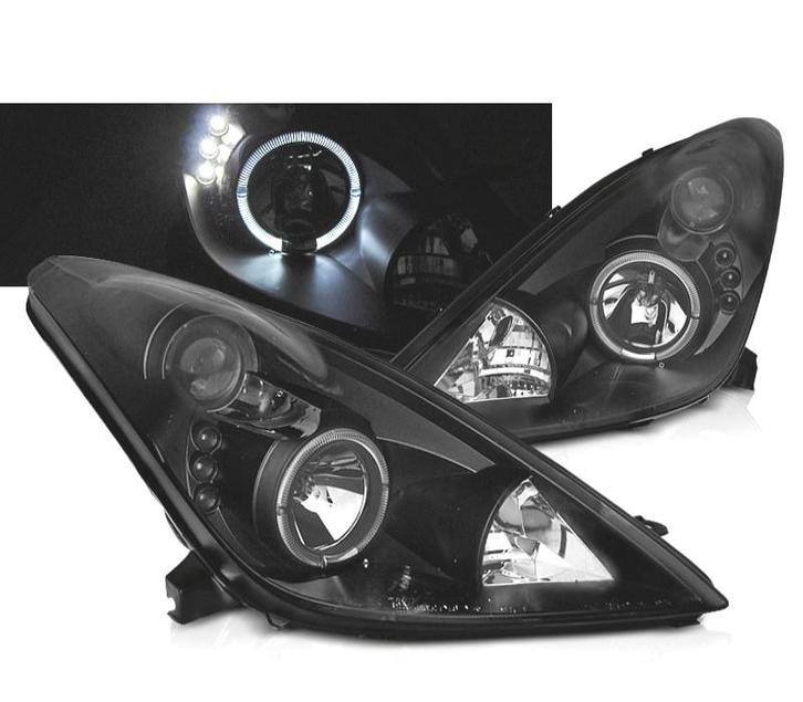 PHARES POUR TOYOTA CELICA T23 99-05 ANGEL EYES NOIR, Auto-onderdelen, Verlichting, Verzenden