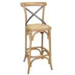 Barkruk | Rotan/Hout | Naturel | Indoor | 450x470x1100(h)mm, Verzenden, Nieuw in verpakking