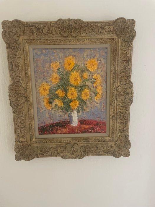 Paul Beauvais (1966) - Flowers in Vase, Antiek en Kunst, Kunst | Schilderijen | Klassiek