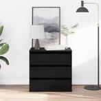 vidaXL Ladekast met lade Zwart eiken 60 x 41 x 58 cm Bewerkt, Verzenden, Nieuw