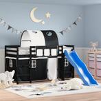 vidaXL Kinderhoogslaper met tunnel 90x190 cm grenenhout wit, Huis en Inrichting, Slaapkamer | Bedden, Verzenden, Nieuw