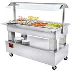 Buffet - Salad bar, gekoeld, 4x GN 1/1-150 (wit hout) -, Verzenden, Nieuw in verpakking, Overige typen