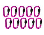 Set van 10 karabijnhaken, kleur 10: pink, 100 kg, Verzenden, Nieuw