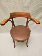 Stoel - Iconic Thonet Cafestoel Model 233 (attrb.) - Leder,, Antiek en Kunst