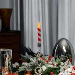 Led kaars ledcandle warmwit met lont roodwit gestreept candy, Hobby en Vrije tijd, Knutselen, Nieuw
