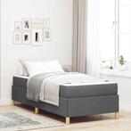 vidaXL Boxspring bed Donkergrijs en Wit en Donkergrijs 90 x, Huis en Inrichting, Slaapkamer | Bedden, Verzenden, Nieuw